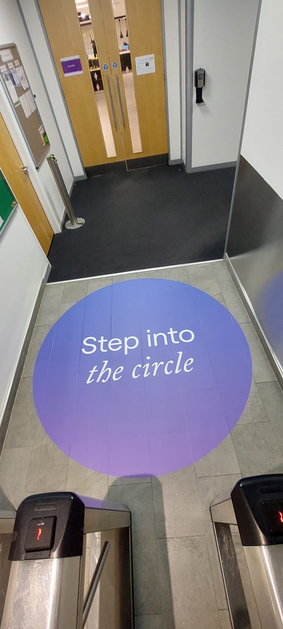 internal circular floor graphics