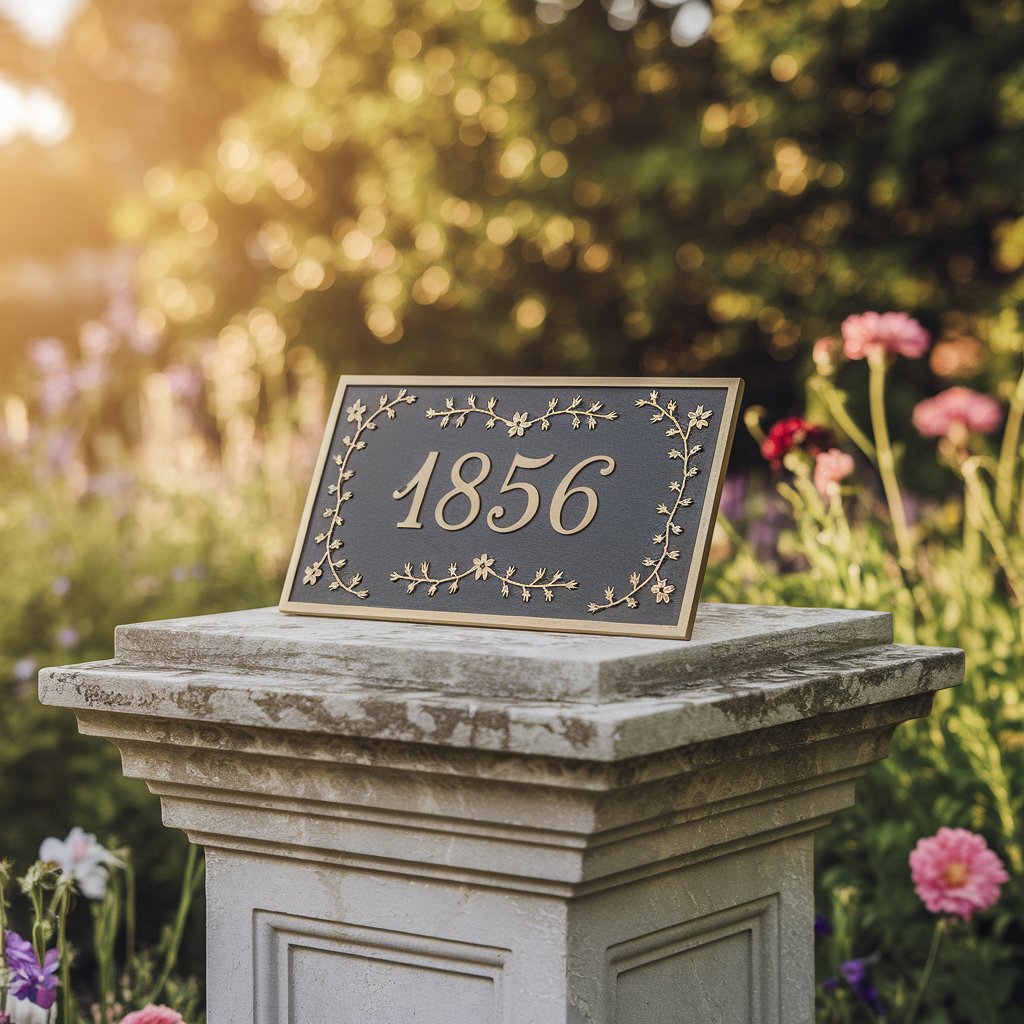 How to Choose the Right Outdoor Brass Plaque for Your Sign 1 in a sun drenched garden bathed in