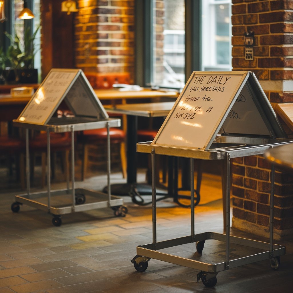 The Importance of Portable Display Stands for Restaurants 2 portable a-frame advertising display stand